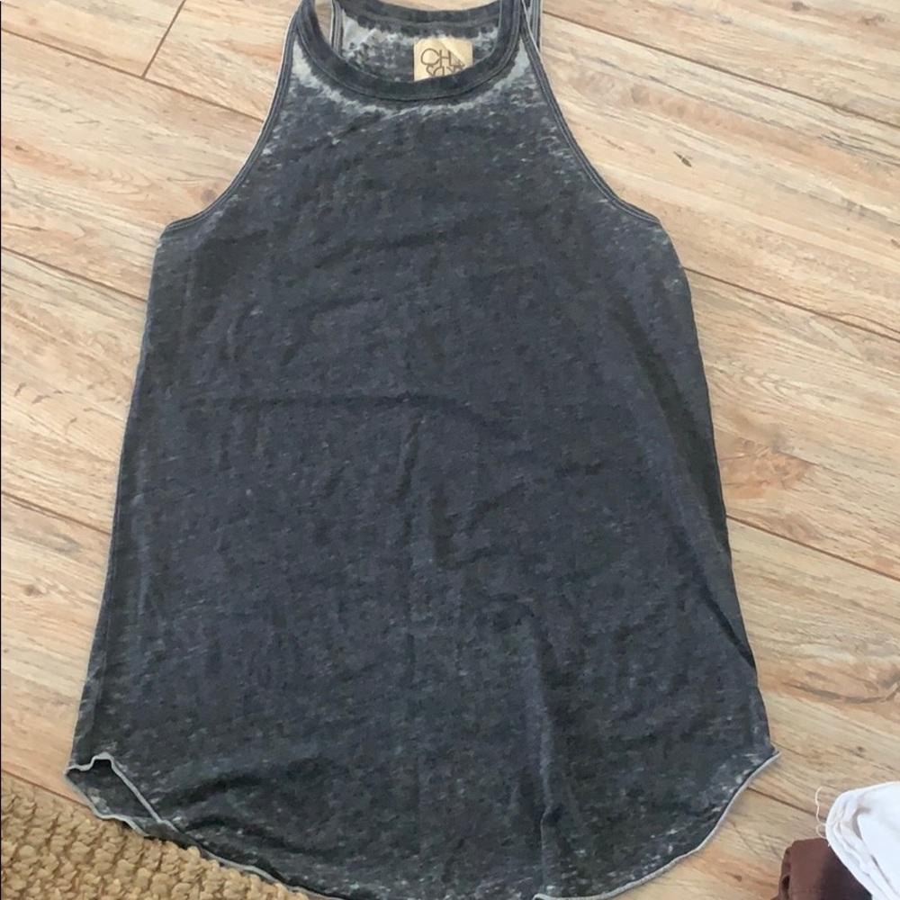 Chaser medium racer back gray/white tank